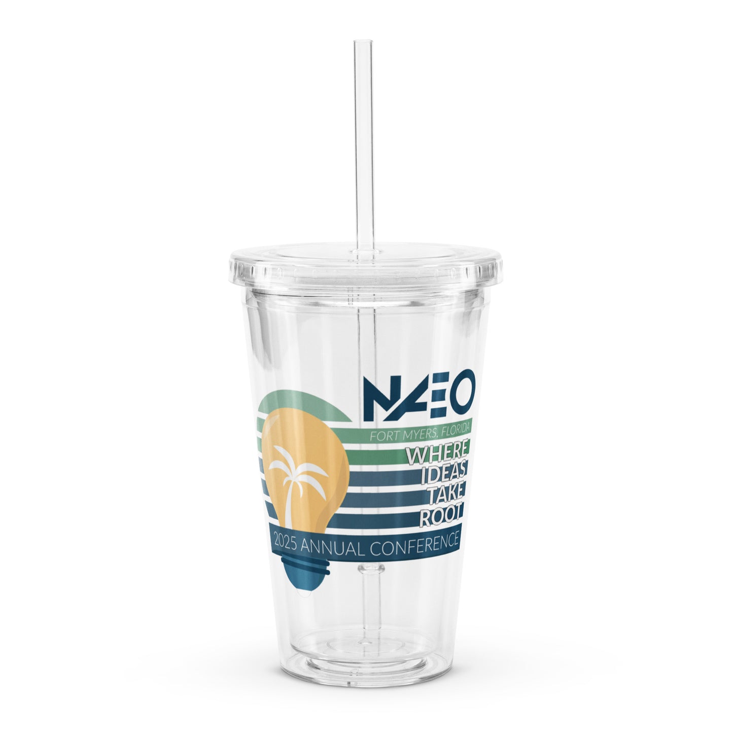 Clear plastic tumbler