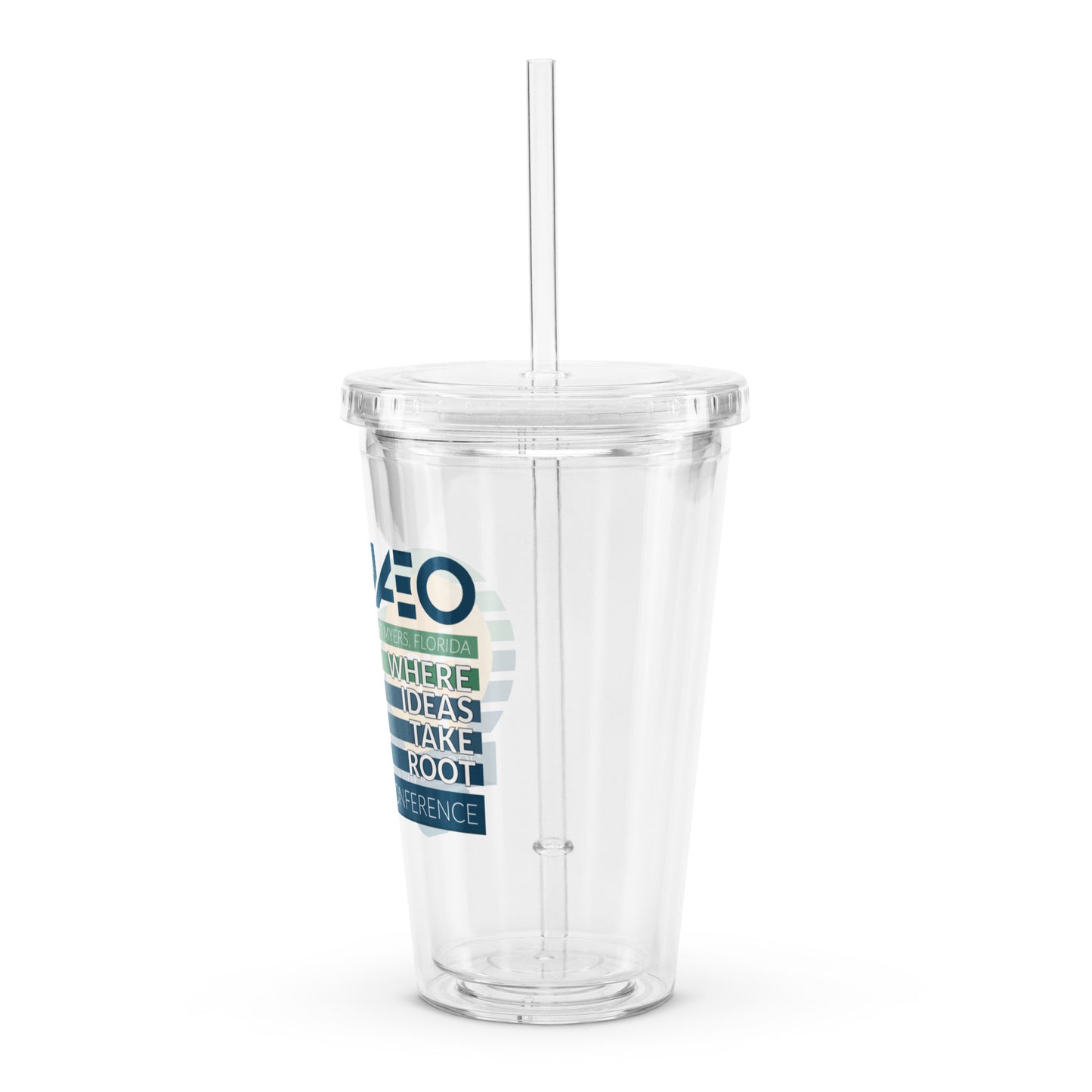 Clear plastic tumbler