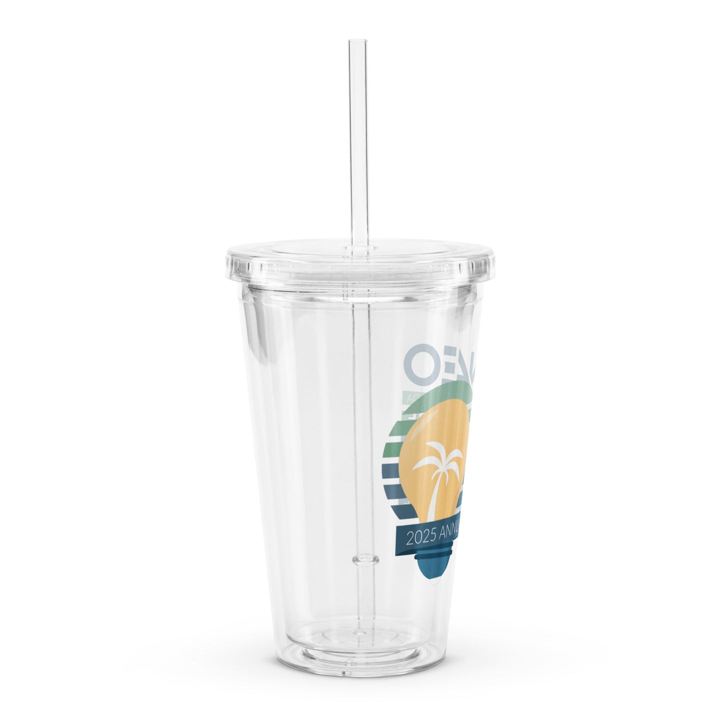 Clear plastic tumbler