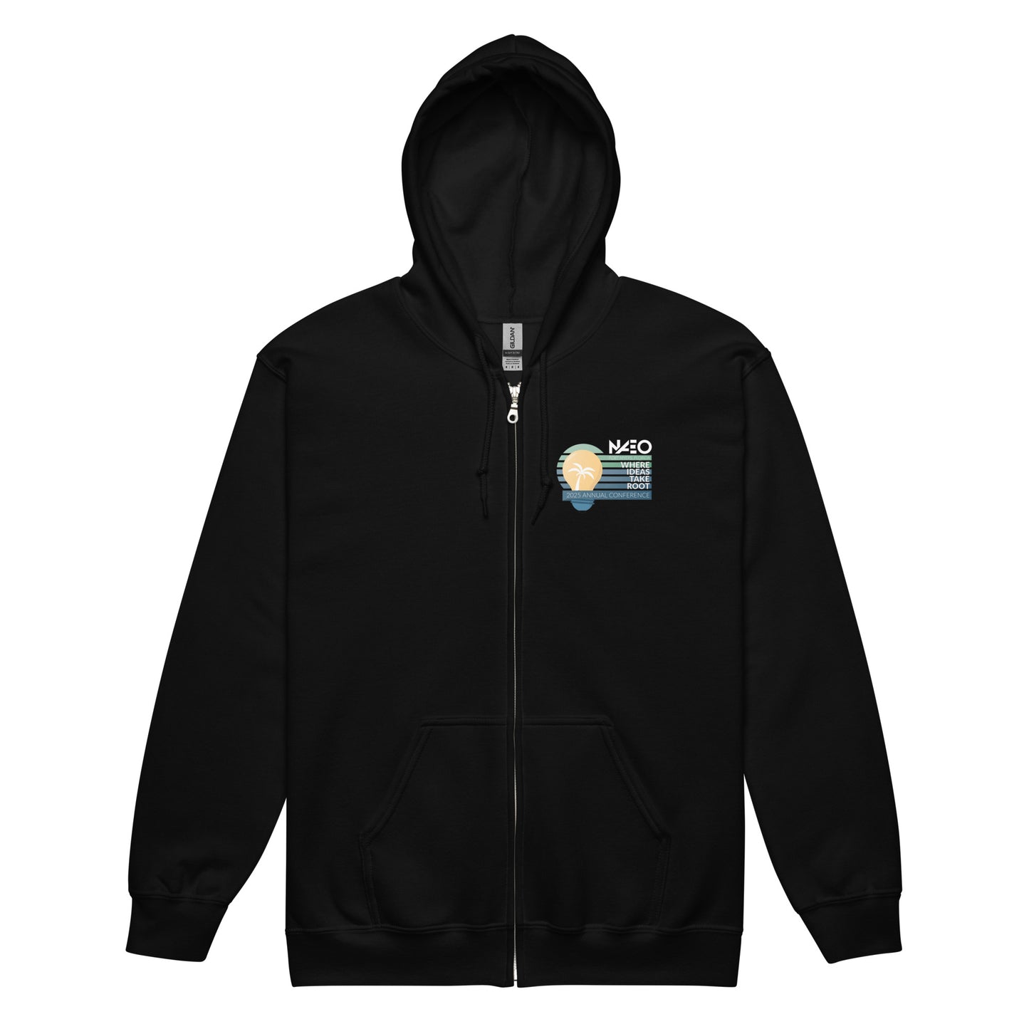 Unisex heavy blend zip hoodie (White Conference Front Logo)