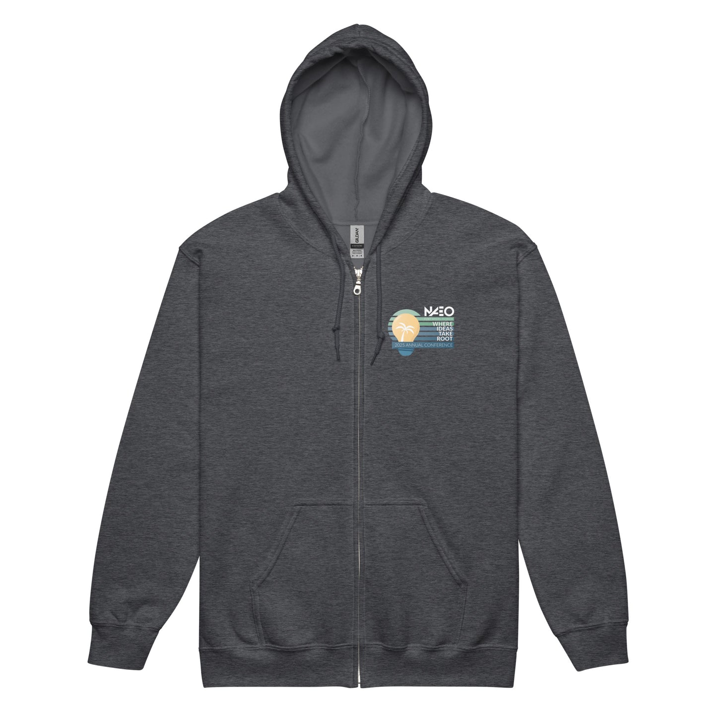 Unisex heavy blend zip hoodie (White Conference Front Logo)