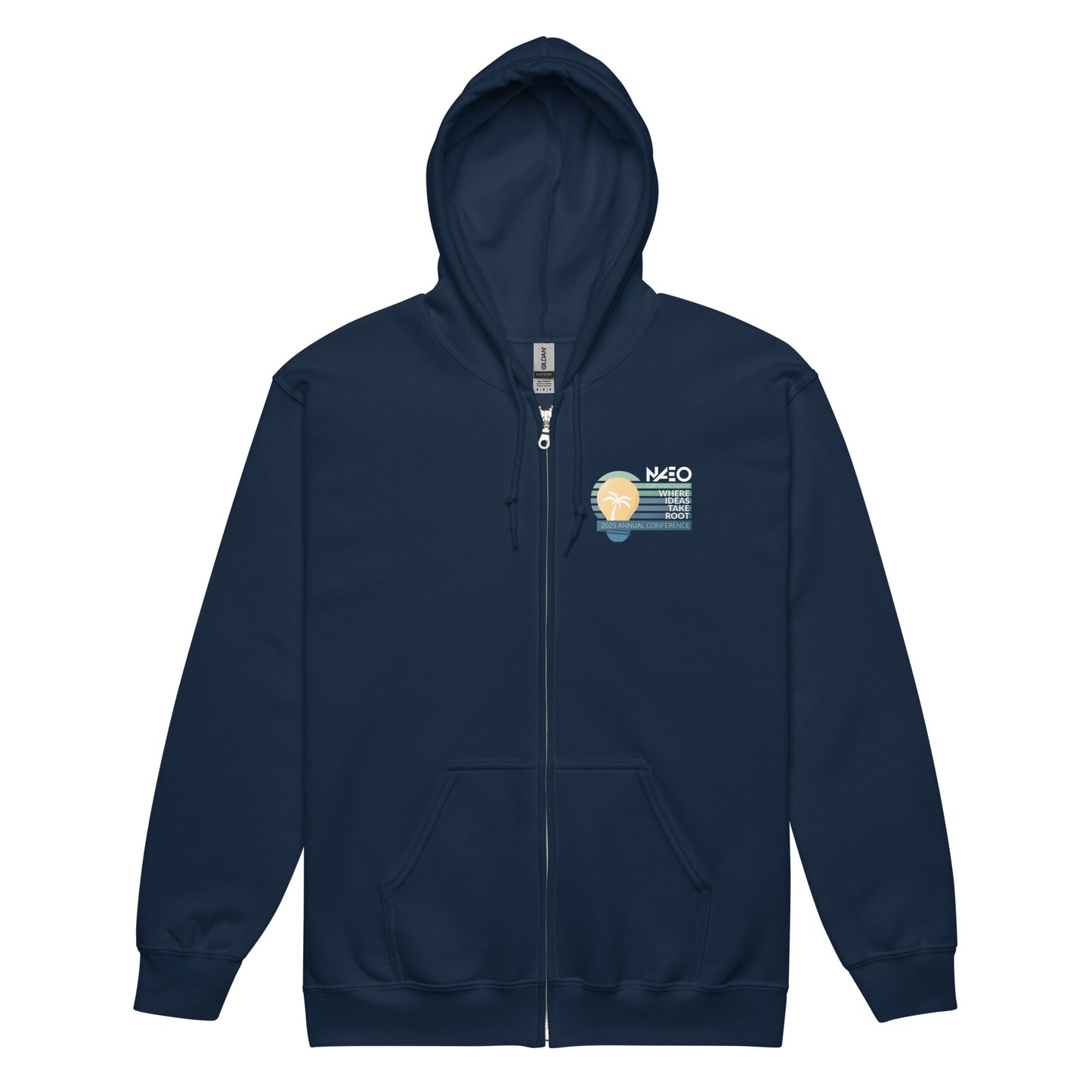 Unisex heavy blend zip hoodie (White Conference Front Logo)