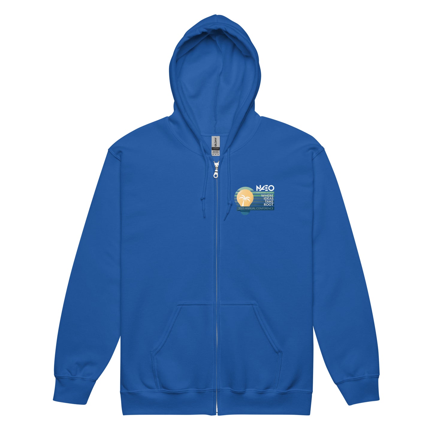 Unisex heavy blend zip hoodie (White Conference Front Logo)