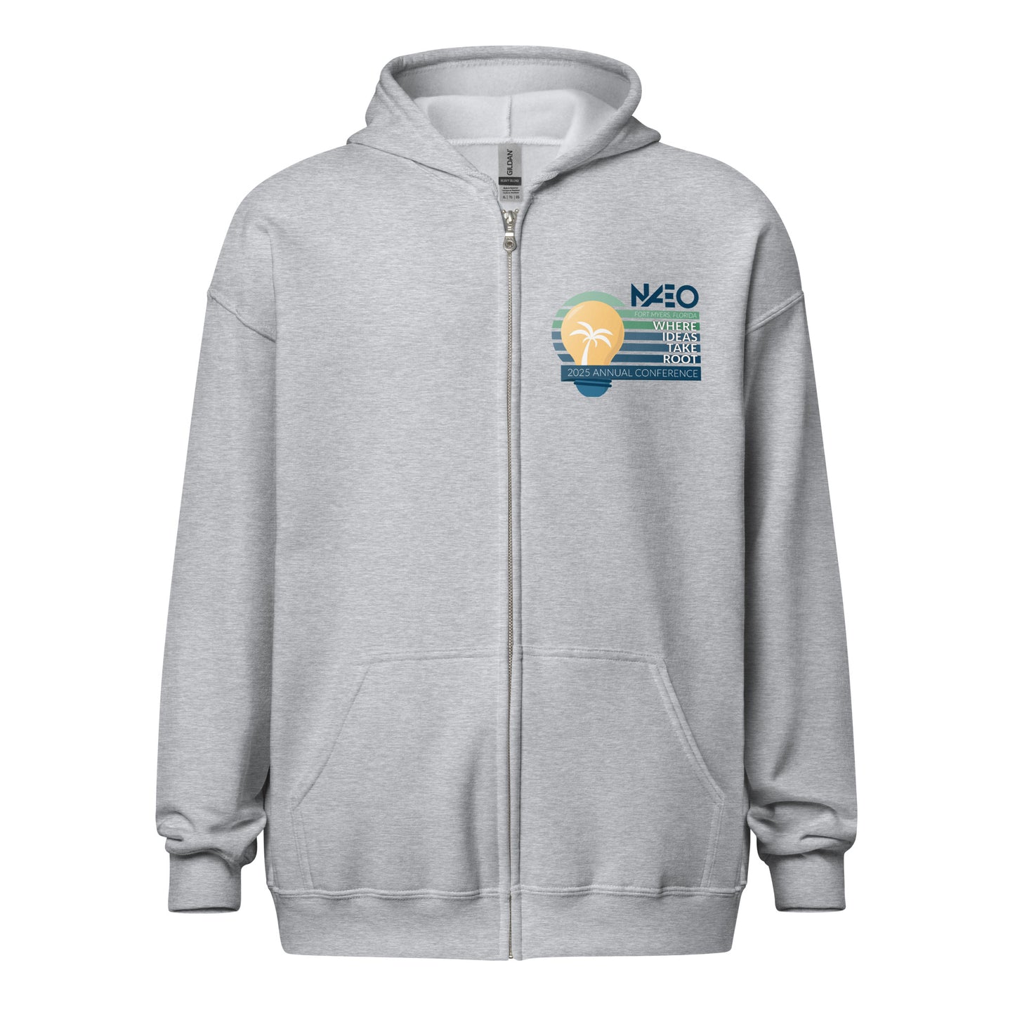 Unisex heavy blend zip hoodie (Blue Conference Front Logo)