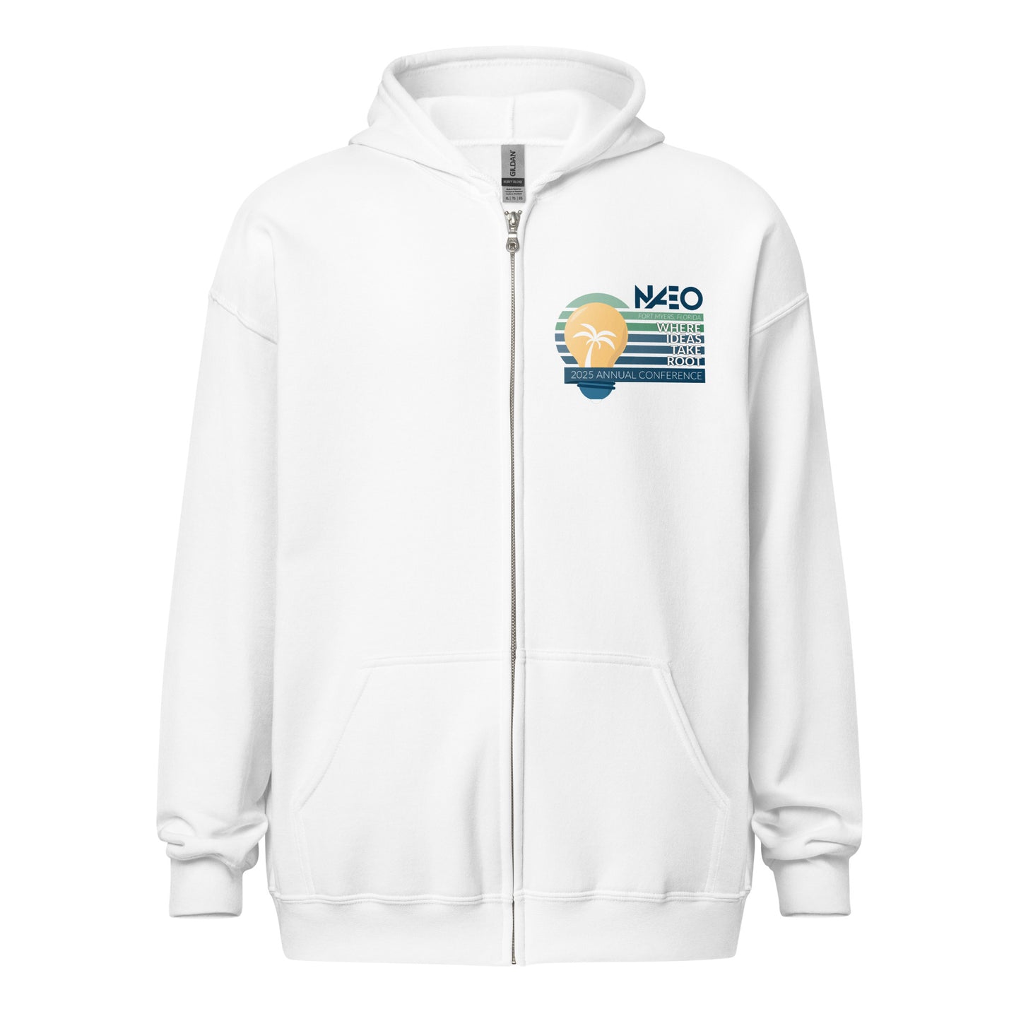 Unisex heavy blend zip hoodie (Blue Conference Front Logo)