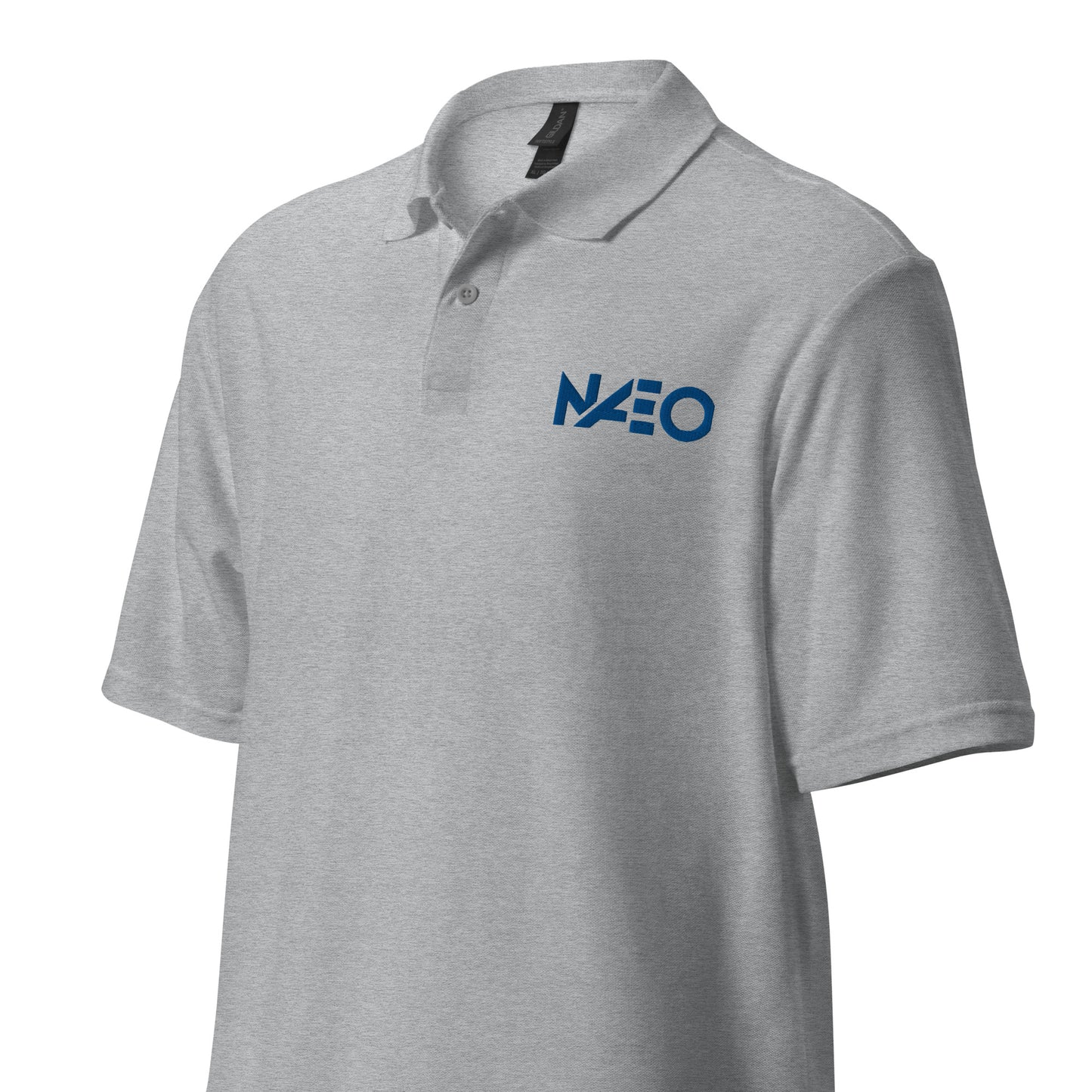 Unisex pique polo shirt (Blue Logo)