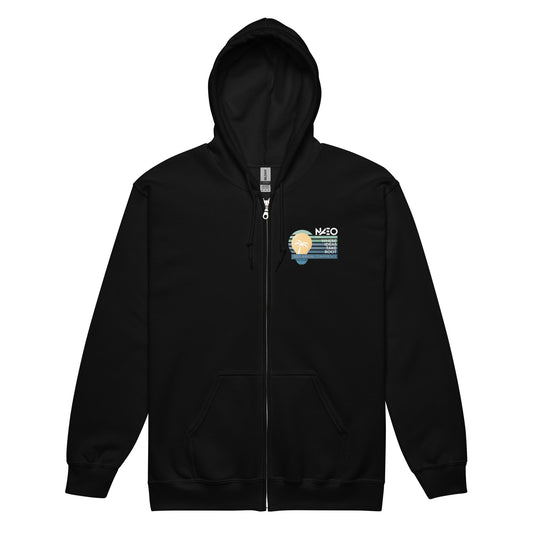 Unisex heavy blend zip hoodie (White Conference Front Logo)
