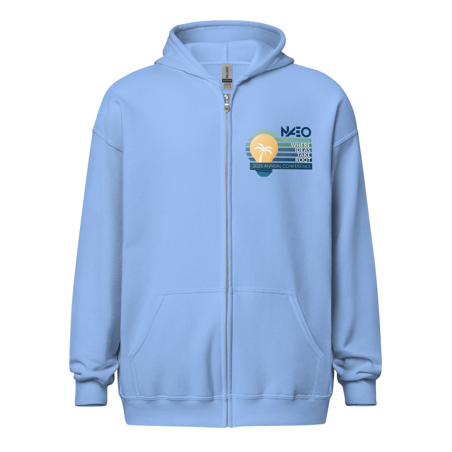 Unisex heavy blend zip hoodie (Blue Conference Front Logo)