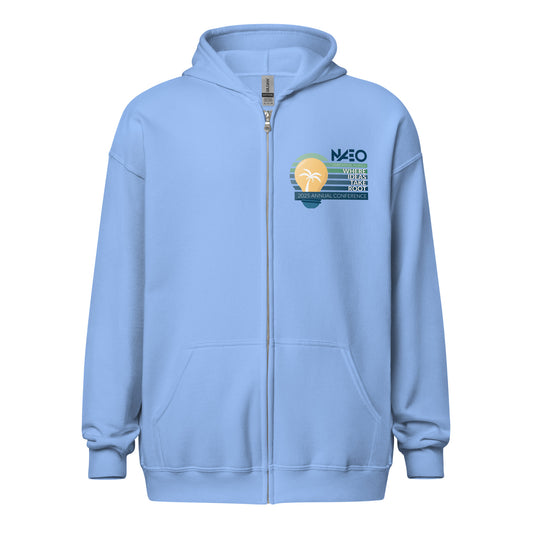 Unisex heavy blend zip hoodie (Blue Conference Front Logo)