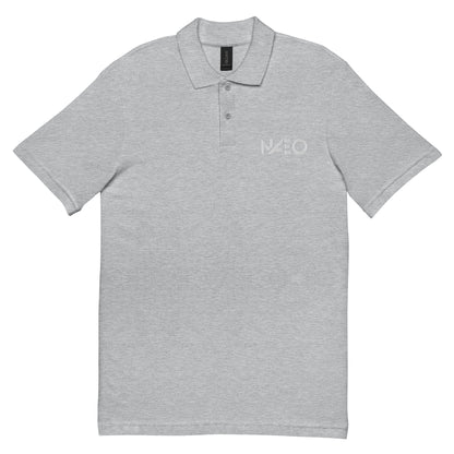 Unisex pique polo shirt (White logo)